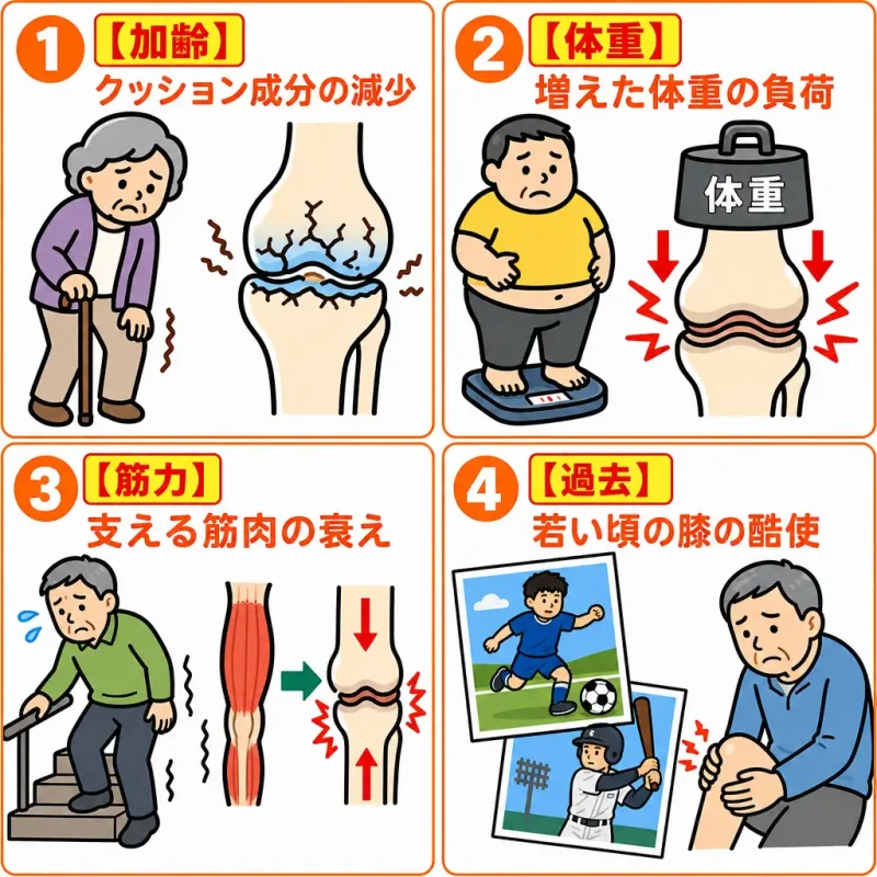 軟骨すり減りの要因